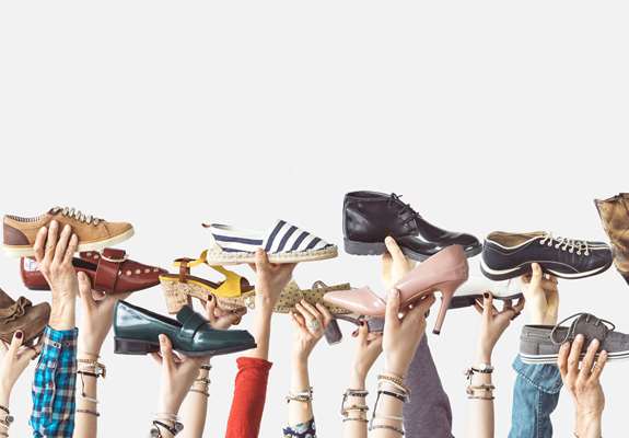 Meerdere schoenen Banner